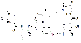 N-포르밀-메티오닐류실-페닐알라닐-N(엡실론)-(2-(4-아지도살리실아미도)에틸-1,3'-디티오프로피오닐)라이신 구조식 이미지