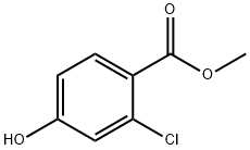 2-클로로-4-하이드록시-벤조산메틸에스테르 구조식 이미지