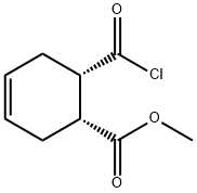 3-Cyclohexene-1-carboxylic acid, 6-(chlorocarbonyl)-, methyl ester, (1R-cis)- (9CI) Structure