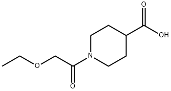 1-(에톡시아세틸)피페리딘-4-카르복실산 구조식 이미지