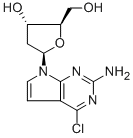 2-AMINO-4-CHLORO-7-(BETA-D-2-DEOXYRIBOFURANOSYL)PYRROLO-[2,3-D]PYRIMIDINE Structure