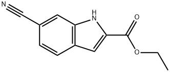 에틸6-시아노-1H-인돌-2-카르복실레이트 구조식 이미지