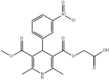 3,5-Pyridinedicarboxylic acid, 1,4-dihydro-2,6-dimethyl-4-(3-nitrophen yl)-, carboxymethyl methyl ester Structure