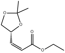 (Z)-ETHYL-4,5-O-ISOPROPYLIDENE-(R)-4,5-DIHYDROXY-2-PENTENOATE 구조식 이미지