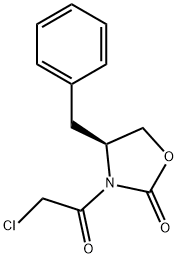 (N-CHLOROACETYL)-(4S)-BENZYL-2-OXAZOLIDINONE 구조식 이미지