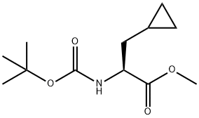 BOC-L-CYCLOPROPYL-ALA-OH METHYL ESTER Structure