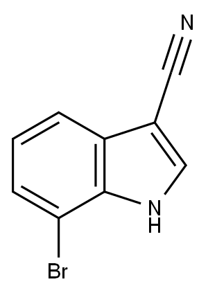 1H-Indole-3-carbonitrile, 7-broMo- Structure