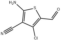 2-AMINO-3-CYANO-4-CHLORO-5-FORMYLTHIOPHENE 구조식 이미지