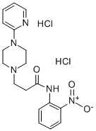 1-Piperazinepropanamide, N-(2-nitrophenyl)-4-(2-pyridinyl)-, dihydroch loride Structure