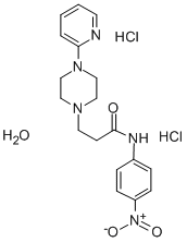 N-(4-Nitrophenyl)-4-(2-pyridinyl)-1-piperazinepropanamide dihydrochlor ide hydrate Structure