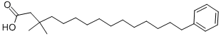 3,3-디메틸-15-페닐펜타데칸산 구조식 이미지