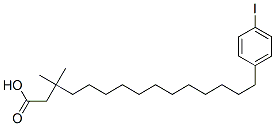 15-(4-요오도페닐)-3,3-디메틸펜타데칸산 구조식 이미지