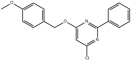 6-Chloro-2-phenyl-4-pyrimidinyl4-methoxybenzylether Structure