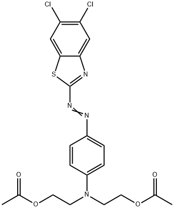 2-[4-[Bis(2-acetoxyethyl)amino]phenylazo]-5,6-dichlorobenzothiazole Structure