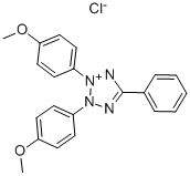 2,3-BIS(4-METHOXYPHENYL)-5-PHENYLTETRAZOLIUM CHLORIDE Structure
