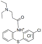 2-클로로-10-[3-(디에틸아미노)프로피오닐]-10H-페노티아지늄클로라이드 구조식 이미지