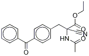 N-Acetyl-α-cyano-p-benzoyl-D,L-phenylalanine, Ethyl Ester Structure