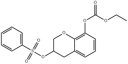 Carbonic acid ethyl-3-phenylsulfonyloxychroman-8-yl ester Structure