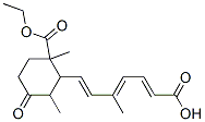 5-methyl-7-(2,6-dimethyl-6-ethoxycarbonyl-3-oxo-1-cyclohexyl)-2,4,6-heptatrienoic acid Structure