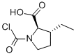 D-Proline, 1-(chlorocarbonyl)-3-ethyl-, trans- (9CI) Structure