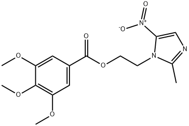2-(2-Methyl-5-nitro-1H-imidazol-1-yl)ethyl 3,4,5-trimethoxybenzoate 구조식 이미지