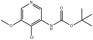 tert-Butyl 4-chloro-5-methoxypyridin-3-ylcarbamate 구조식 이미지