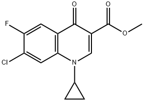 3-Quinolinecarboxylic acid, 7-chloro-1-cyclopropyl-6-fluoro-1,4-dihydro-4-oxo-, Methyl ester 구조식 이미지