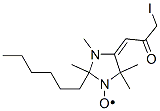 2-hexyl-2,3,5,5-tetramethyl-4-(3-iodo-2-oxopropylidene)imidazolidine-1-oxyl Structure