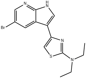 2-ThiazolaMine, 4-(5-broMo-1H-pyrrolo[2,3-b]pyridin-3-yl)-N,N-diethyl- 구조식 이미지