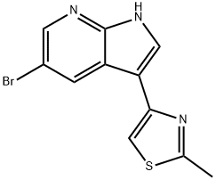 1H-Pyrrolo[2,3-b]pyridine, 5-broMo-3-(2-Methyl-4-thiazolyl)- 구조식 이미지