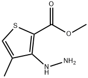 METHYL 3-HYDRAZINO-4-METHYLTHIOPHENE-2-CARBOXYLATE 구조식 이미지