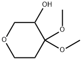4,4-디메톡시테트라히드로-2H-피란-3-올 구조식 이미지