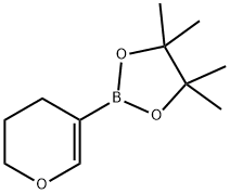 2-(3,4-Dihydro-2H-pyran-5-yl)-4,4,5,5-tetramethyl-1,3,2-dioxaborolane 구조식 이미지