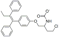 N-(2-chloroethyl)-2-(4-(1,2-diphenylbutenyl)phenoxy)ethyl carbamate Structure