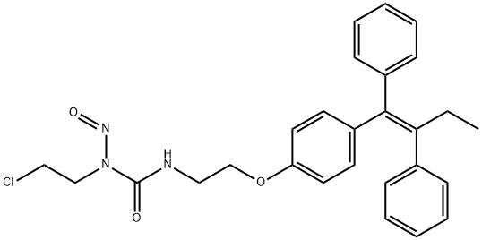 N-(2-클로로에틸)-N'-2-(4-(1,2-디페닐부테닐)페녹시)에틸-N-니트로소우레아 구조식 이미지