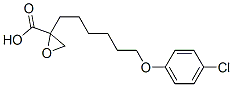 2-(6-(4-chlorophenoxy)hexyl)oxirane-2-carboxylic acid Structure