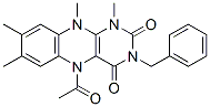 Alloxazine,  5-acetyl-3-benzyl-5,10-dihydro-1,7,8,10-tetramethyl-  (7CI) Structure
