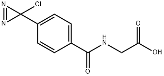 N-(4-(3-chlorodiazirin-3-yl)benzoyl)glycine Structure