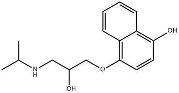 (+/-)-4-하이드록시프로프라놀롤,염산염 구조식 이미지
