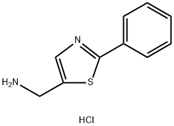 2-Phenyl-thiazol-5-yl-methylamine hydrochloride 구조식 이미지