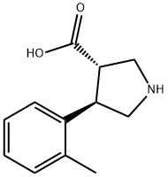 (3S,4R)-4-O-TOLYLPYRROLIDINE-3-CARBOXYLIC ACID Structure