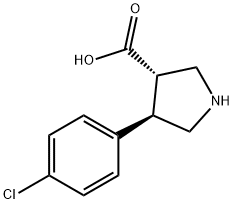 (3S,4R)-4-(4-CHLOROPHENYL)PYRROLIDINE-3-CARBOXYLIC ACID Structure