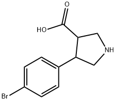 (3S,4R)-4-(4-BROMOPHENYL)PYRROLIDINE-3-CARBOXYLIC ACID 구조식 이미지