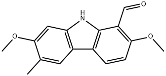 2,7-Dimethoxy-6-methyl-9H-carbazole-1-carbaldehyde Structure