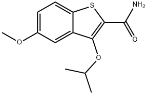 3-isopropoxy-5-methoxybenzo(b)thiophene-2-carboxamide 구조식 이미지