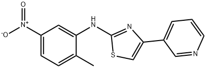 N-(2-Methyl-5-nitrophenyl)-4-(3-pyridinyl)-2-thiazolamine 구조식 이미지