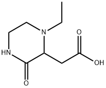 (1-ethyl-3-oxo-2-piperazinyl)acetic acid 구조식 이미지