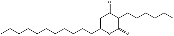 3-Hexyldihydro-6-undecyl-2H-pyran-2,4(3H)-dione 구조식 이미지