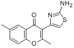 크로몬,3-(2-아미노티아졸-4-일)-2,6-디메틸- 구조식 이미지