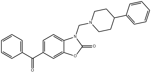 2(3H)-Benzoxazolone, 6-benzoyl-3-((4-phenyl-1-piperidinyl)methyl)- Structure